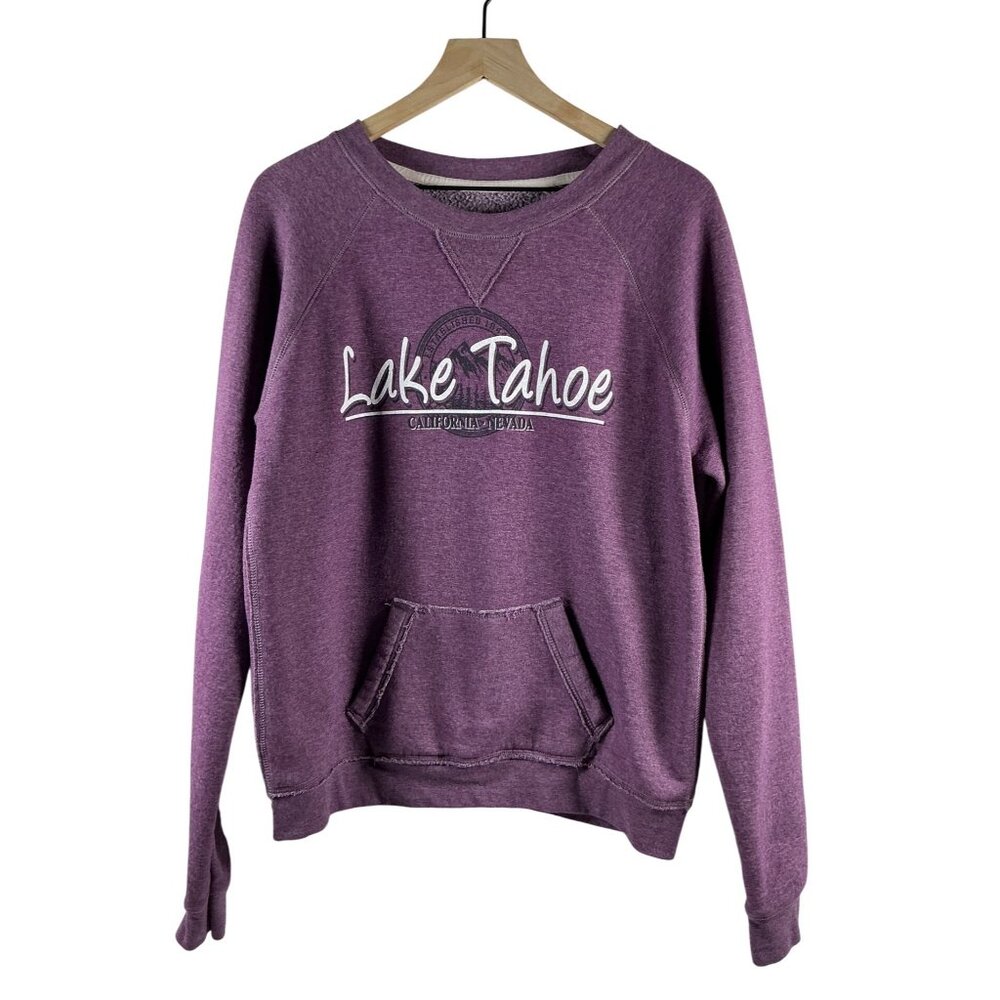 Teemax Women’s Purple Crewneck Sweatshirt – Lake Tahoe Resortwear – Size XL